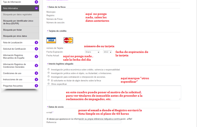 Nota Simple Via Internet Registro Propiedad Admifin S L Directorio Empresas Servicios Administracion De Fincas Y Comunidades De Propietarios